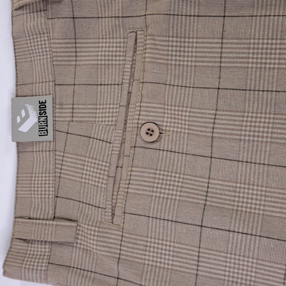 BurnSide Flat Front Golf Walking Plaid Tan Shorts Men's Size 38 - Picture 6 of 15